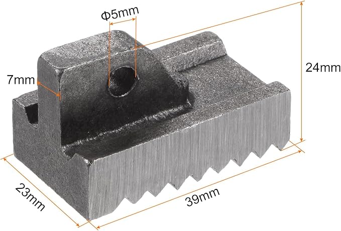 HARFINGTON Pipe Wrench Heel Jaw with Pin Assembly 18" Wrench Replacement Carbon Steel for 18" Adjustable Wrench
