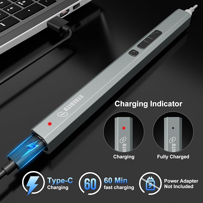 STREBITO Mini Electric Screwdriver Set 144-Piece Electric Precision Screwdriver, 3.7V Power Screwdriver Cordless, Rechargeable Small Electric Screwdriver Kit, PC Electronic Phone RC Drone Repair Tool