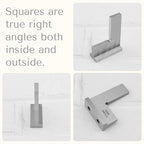 Machinist Square with Base, Atarvana 90 Degree Precision Square Right Angle Ruler Hardened Steel for Woodworking Carpentry