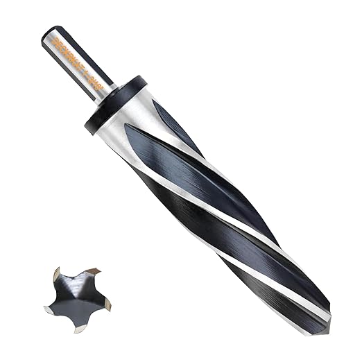 1-3/16" Reamer Drill Bit for Metal, M2 HSS Taper Reamer for Steel, Alloy, Wood, Plastic to Align, Enlarge Holes – 5-Spiral Flutes,1/2"Non-Slip Shank, 30mm Car Reamer, Bridge Construction Reamer.