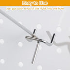 Funrous 100 Pack Peg Board Hooks Stainless Steel Pegboard Hooks Shelving Display Hanging Peg Board Holders for 1/8 and 1/4 Garage Storage Tools Organizer(8 Inch)