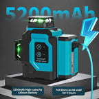 Takamine Laser Level 360 Self Leveling, 3x360° Cross Line Lazer Leveler Tool for Construction and Picture Hanging, 3D 12 Lines Green Laser Level with Rechargeable Lithium Battery, APP Control