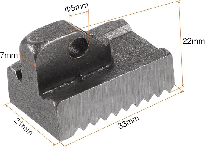 HARFINGTON Pipe Wrench Heel Jaw with Pin Assembly 14" Wrench Replacement Carbon Steel for 14" Adjustable Wrench