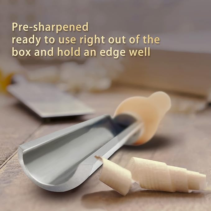 1 inch Spindle Roughing Gouge for Wood Lathe,M2 Cryo HSS Wood Turning Tools with Beech Wood Handle