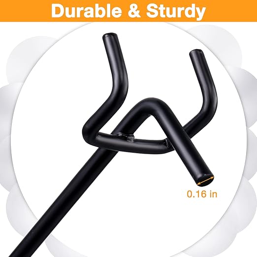 Shimeyao 100 Pcs Peg Board Shelving Hooks Stainless Steel Hanging Board Pegs Wall Display Hooks Bulk for 1/8 1/4 Garage Storage Organizer Accessories(8 Inch,Black)