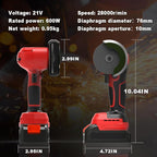 Brushless Cordless Angle Grinder Kit, 28000rpm Mini Electric Angle Grinding Tool with 2x21V 2000mAh Battery and 6-Cutting Discs, Grinder Handheld Cutter for Metal Wood