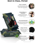 Black Unscented Camouflage Wet Wipes - Combat Wipes COMMANDO - Thick Biodegradable, Heavy Duty Cleansing Cloths for Camping, Military, Hunting & Backpacking w/Aloe & Vitamin E