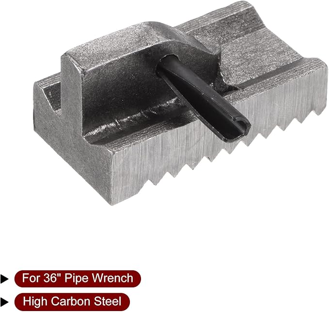 HARFINGTON Pipe Wrench Heel Jaw with Pin Assembly 36" Wrench Replacement High Carbon Steel