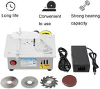 Multi-Functional Mini Table Saw for Crafts, Portable Desktop Electric Saw – Speed & Angle Adjustable for Wood/PCB/Acrylic/Plastic Cutting, 96W