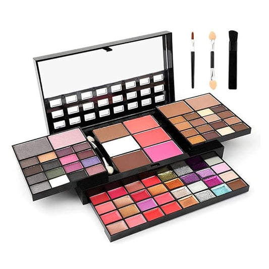 Makeup Kit for Women Full Kit including 36 Eyeshadow Makeup,16 Lip Gloss,12 Glitter Cream, 4 Concealer, 3 Blusher,1 Bronzer, 2 Highlight and Contour - All in One Makeup Kit 74 Colors-VeraVaultWomen