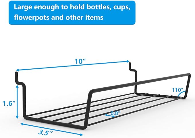 Pegboard Shelves, Peg Board Hooks, for Organizing Various Tools, 4 Packs, Black