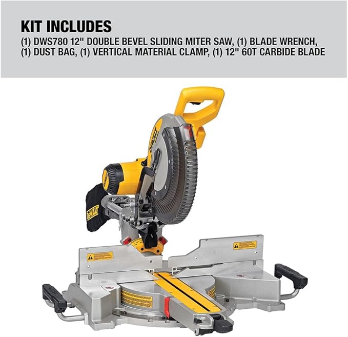 DEWALT Double Bevel Sliding Miter Saw, 12-inch, Compound (DWS780)