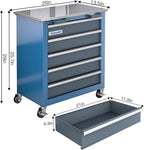 5-Drawer Rolling Tool Chest,Tool Chest on Wheels and Keyed Locking System,Tool Cabinet with Stainless Counter Top and Drawer Liners,Special Link Buckle for Connecting,for Home,Garage