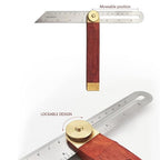 Bevel Gauge, Sliding Bevel Gauge, 8 Inch T Bevel Angle Finder with Wooden Handle T Measurements Ruler for for Craftsman Carpenter
