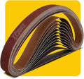 1 x 42 Inch Sanding Belt Pack 1-Inch x 42-Inch,12 Pcs(4 Each of 80 120 150 Grits) Aluminum Oxide for Sander