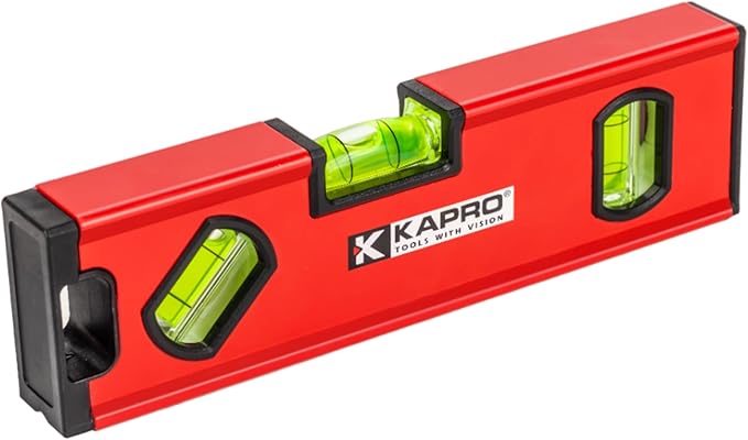 Kapro - 771M TWIN Magnetic Heavy Duty Toolbox Level - For Leveling and Measuring - Features V-Groove and Magnet Base - VPA Certified - 8 Inch