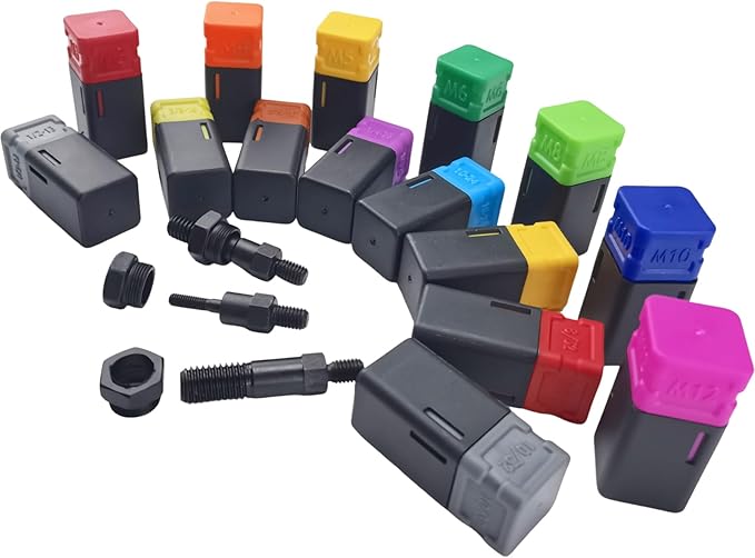 16" Professional Rivet Nut Tool Kit - Lever-Style Rivnut Tool with Visual Stroke Indicator, Nutsert Tool Kit Includes 15 Metric & SAE Mandrels for Threaded Inserts