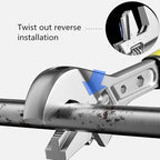 szhdxsy 12 inch pipe adjustable multifunctional wrench，3-in-1 Spanner with Box End/Hex Function， Adjustable Wrench，Portable labor-saving wrench, Movable Jaw,
