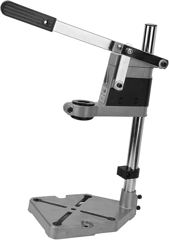 Drill Press Stand, Universal Bench Clamp Desktop Drill Holder Workbench Repair Tool with Single Hole Aluminum Heavy-duty Base