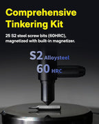 HOTO 25-in-1 ADV Mini Electric Screwdriver, Precision Screwdriver Set with LED & Dual Torque, Professional Repair Tools for Technicians, Engineers & DIY Electronics