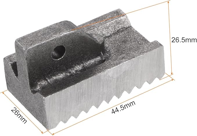 HARFINGTON 2pcs Pipe Wrench Heel Jaw 24-inch High Carbon Steel with Pin Assembly for Replacement Pipe Wrench Jaws