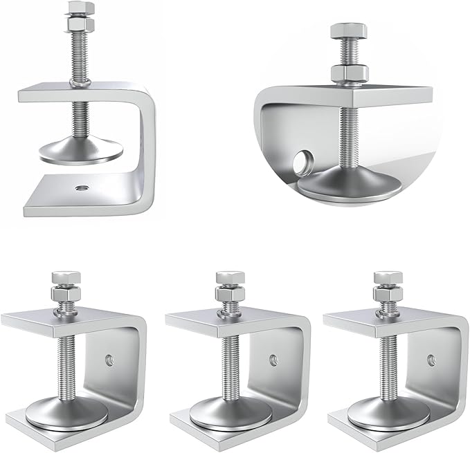 1 Inch Stainless Steel Heavy-Duty Clamp, Stainless Steel C-Shaped Clamp with 0.78-Inch Opening, Suitable for Woodworking Bonding, Cutting and Installation. 4pcs