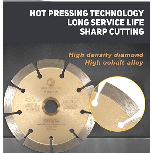 LSS 6 Inch Dry or Wet Cutting General Purpose Power Saw Segmented Diamond Blades for Concrete Stone Brick Masonry (Factory Direct Sale) (6")