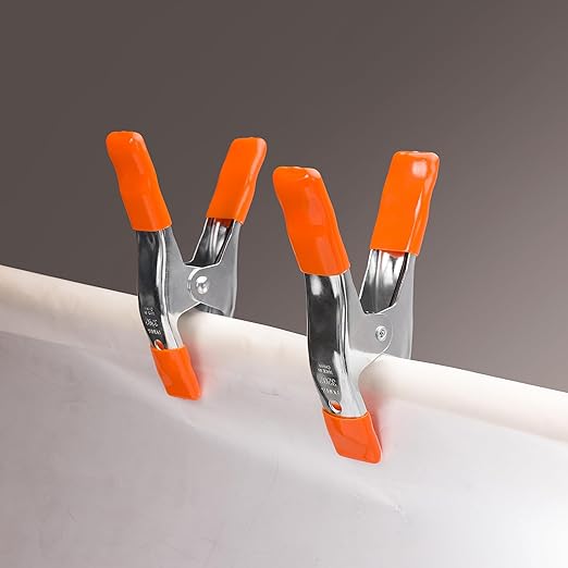 PONY 6-inch, 4-inch Heavy Duty Metal Spring Clamps Set, 2-inch, 1-inch Jaw opening, with Protective Handles and Tips, 10-piece