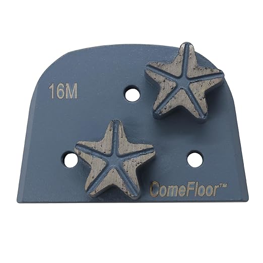 Concrete Floor Grinding Discs, Diamond Metal Grinding Tooling for Lavina Grinders, Concrete Preparation & Thin Epoxy Remove, Double Segments 16 Grit Medium Bond, Pack of 9