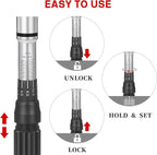 1-Inch Drive Click Torque Wrench, Dual-Scale Adjustable Torque Wrench Set with a Hex Key 200-1000ft.lb / 271-1356.7Nm