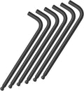 1.5mm Extra Long Arm Ball End Hex Key Set, 6pcs L-Shaped Allen Wrenches, CR-V Steel, Black Oxide Finish, High Torque Repairing Tool for Furniture, Bike, Equipment Maintenance