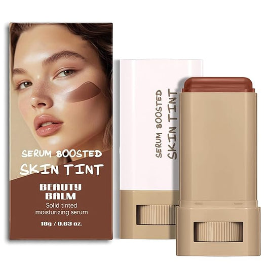 Beauty Balm Serum Boosted Skin Tint – Hydrating Tinted Moisturizer, Lightweight Solid Tinted Foundation Stick for Flawless, Sheer to Medium Coverage, Radiant & Dewy Finish, All-Day Wear (2#, 1)-VeraVaultWomen