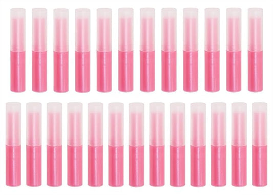 0.14oz Empty Flavored Lip Balm Container Tubes Plastic Homemade Moisturizing Lip Stick with Caps Bulk Fit for Women Adult DIY Making Supplies, 25 Count (Red)-VeraVaultWomen