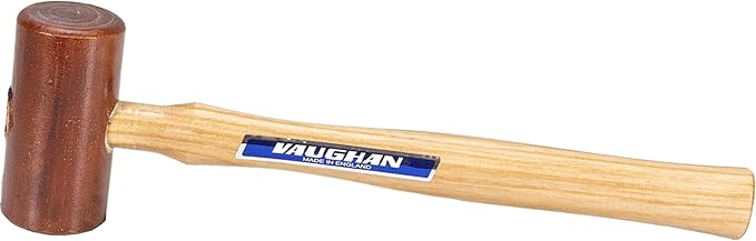 VAUGHAN Rawhide Mallet, Non Marring, Hardwood Handle, 8 oz, 1M175, VN58214