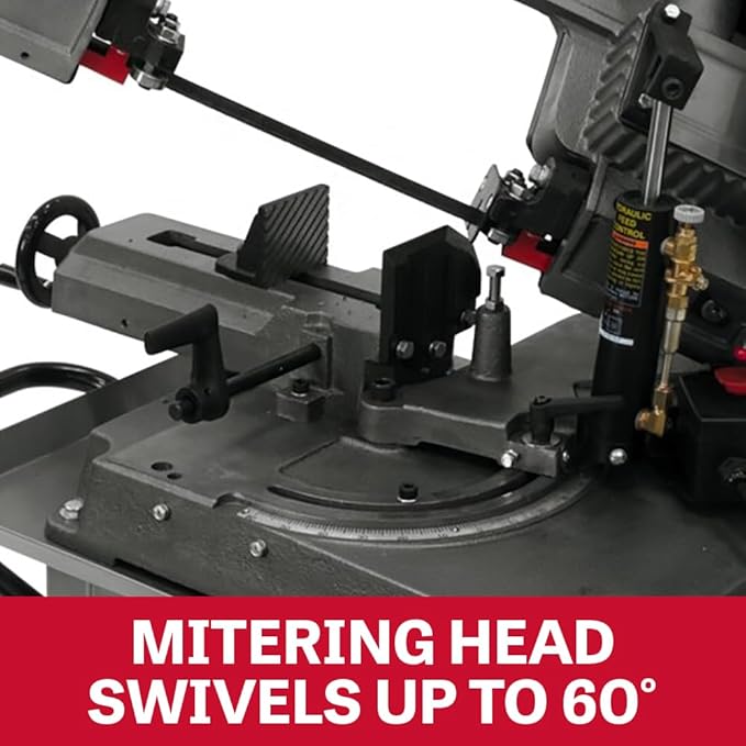 JET 5" x 6" Mitering Horizontal Bandsaw, 1/2 HP, 1Ph 115/230V (Model HBS-56S)