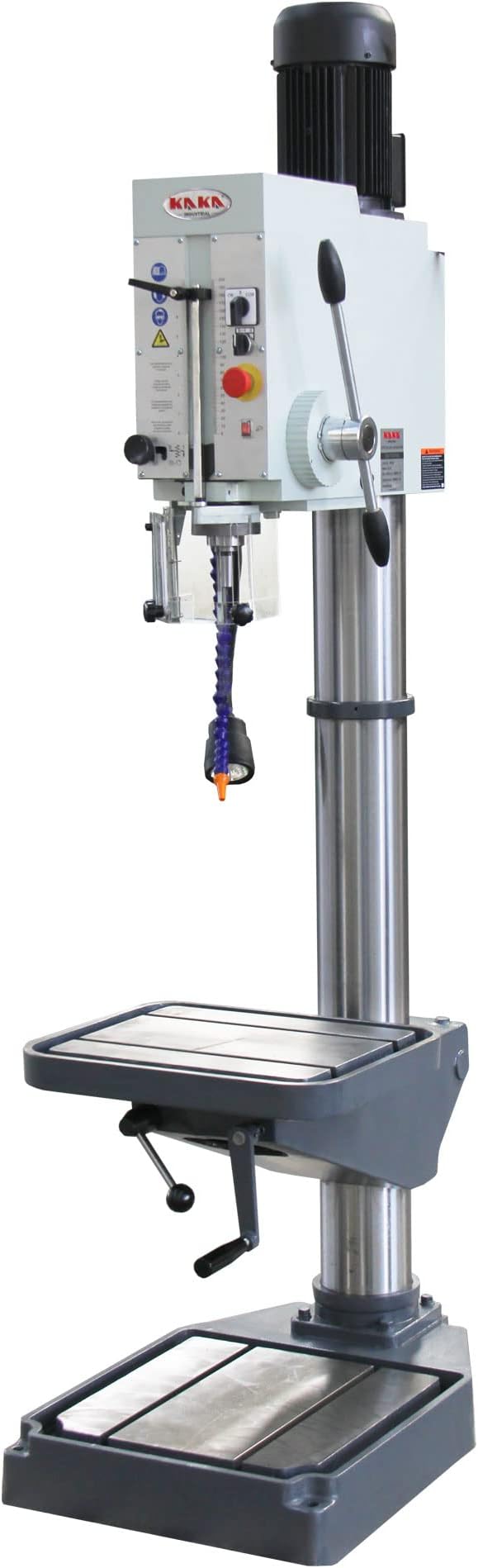 KAKA INDUSTRIAL Gear Head Vertical Drill Press, 2.2kW 220V 3-Phase, 8-Speed (108-1800 RPM), 40mm Max Drilling,150mm Spindle Travel,MT4 Taper,DRO Depth Control GD-40