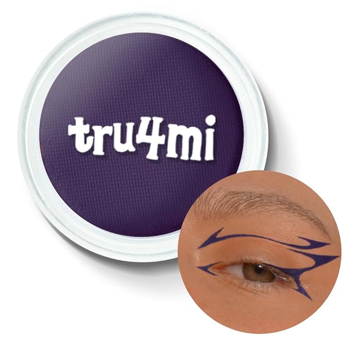 '-Water Activated Eyeliner -Wet Liner Makeup - Smudge Proof Face Body Paint Long Lasting Formula- “TruAmethyst” Dark purple -10g/container