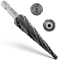 M35 Four Spiral Flute Cobalt Step Drill Bit 1/8"-1/2", Wear-Resistant TiAlN Coated 1/4" Hex Shank Unibit Step Bit for Metal, Stainless Steel, Aluminum, Wood, Plastic（13 Sizes）