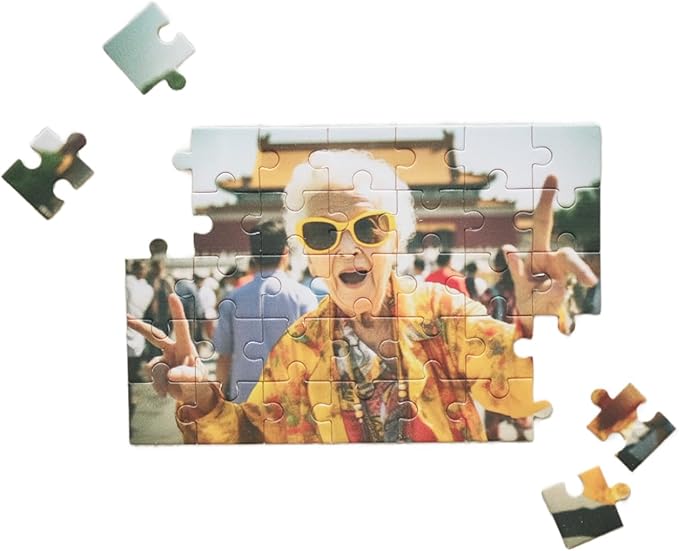 Photo Puzzles for Gift, Pets, Festivals, Weddings, Family Gatherings, Adult Customized Puzzles Jigsaw (Vertical or Horizontal) (None) (35.PC with Frame (Vertical/Horizontal))