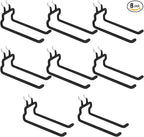 8-Pack Pegboard Hooks, Heavy Duty Metal Peg Board Shelving Hooks Fit 1/4" Pegboards, Peg Board Tool Utility Hooks & Hangers for Craft Room Garage Workbench Office