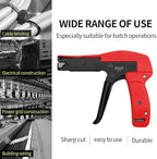 stedi Cable Tie Gun, Ergonomic Hand Operated Zip Tie Gun [Premium], Sharp and Wear Resistant, Cable Wire Fastening and Cut-Off Tie Tool, Special for Cut Plastic Nylon Ties, Red, 6.3 Inches Length