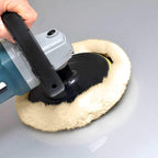 Wool Polishing Pads, SPTA 6"(150mm) 100% Natural Wool Buffing Pad with Hook & Loop Backing 4pcs Set Come with 5/8-11 Thread Backing Plate for Car Polishing, Buffing and Cutting