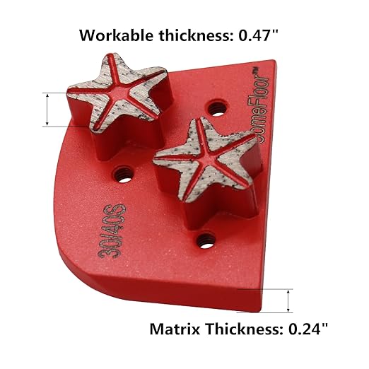 Concrete Floor Grinding Discs, Diamond Metal Grinding Tooling for Lavina Grinders, Concrete Preparation & Thin Epoxy Remove, Double Segments 30/40 Grit Soft Bond, Pack of 9