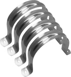 Nge 4inch Rigid Pipe Strap Clamp-Two Hole Strap-U Bracket Tube Clip-Stainless Steel Heavy Duty Pipe Fasten Holder-Secures Conduit，4Pcs（115mm)