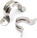 Nge 1.5inch Rigid Pipe Strap Clamp-Two Hole Strap-U Bracket Tube Clip-Stainless Steel Heavy Duty Pipe Fasten Holder-Secures Conduit，20Pcs（50mm), For 1.5in Inner Diameter Water Pipe