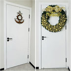 Over the Door Hooks 4Pcs L=5.5" Fit 1 3/8" Door Steel with White Rubber Coating Hanging Towel Robe Clothing Hanger for Bathroom Room Wreath Ironing Board Holder Cute Thin Single Heavy Duty