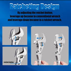 Flex Head Adjustable Wrench, 10-12.4 inch Flexible Retractable Ratchet Crescent Wrench, 180° Rotable for Use in Tight Spaces, Pipe Repair