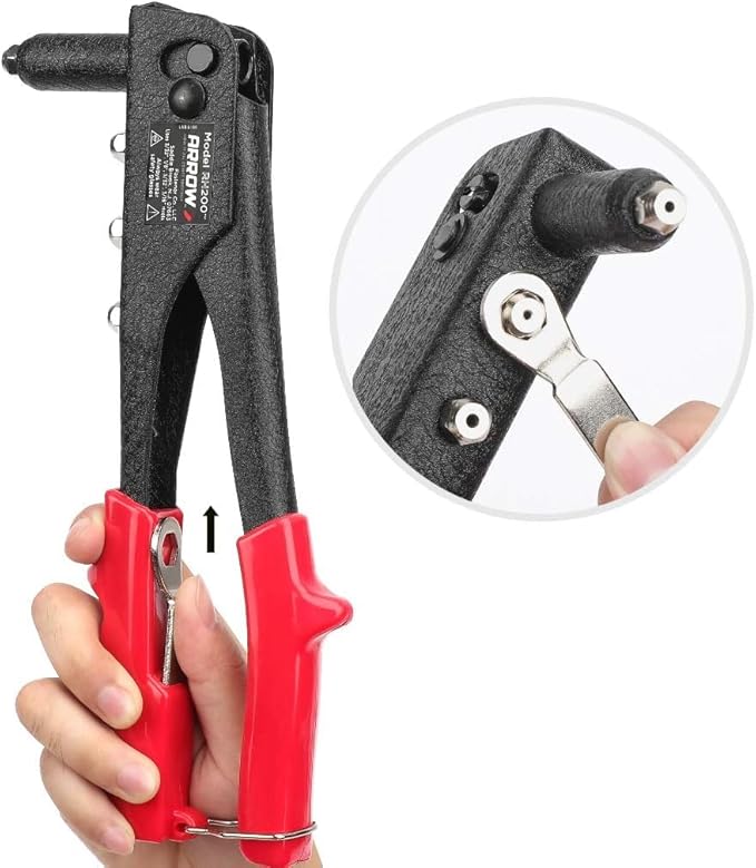 Arrow Heavy Duty Riveter Kit, Professional Pop Rivet Gun with Assorted 120 Rivets