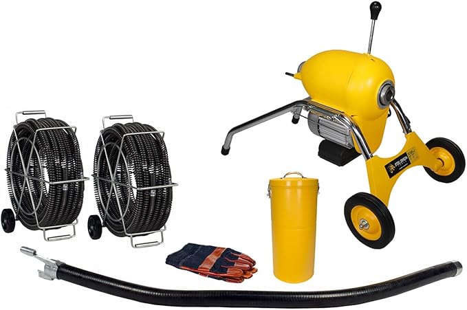 Steel Dragon Tools K1500B Drain Cleaner Cleaning Machine 120' C11 Snake Cable