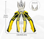 BOOSDEN Linesman Pliers, 6 Inch High Leverage Lineman's Plier, Combination Plieres, Electrical Pliers,Side Cutter Linemans Plier